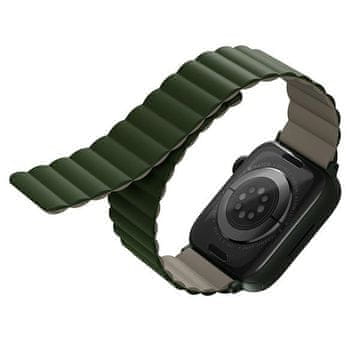UNIQ Apple Watch Series 1/2/3 UNIQ reverzibilni magnetni pašček zelene barve