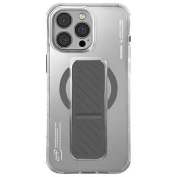 shumee Ovitek Skinarma Axon za iPhone 16 Pro Max 6.9 z magnetnim polnjenjem in oprijemom, titanov