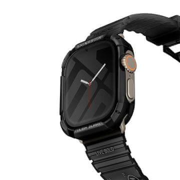 shumee Ovitek za Apple Watch Ultra 49mm Skinarma Kurono črne barve
