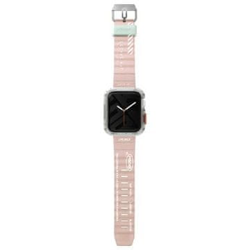 shumee Apple Watch Band 45mm Skinarma Shokku svetlo roza