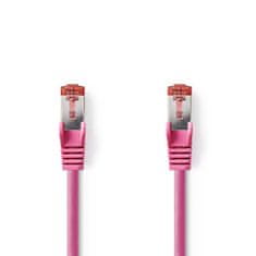 Nedis CAT6 Omrežni kabel | RJ45 moški | RJ45 moški | S/FTP | 15,0 m | Okrogla | LSZH | Roza | Plastična vrečka 