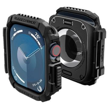 1 to 3 Spigen Rugged Armor Apple Watch 10 (46 Mm) Mat Črna