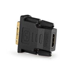 Nedis Adapter HDMI | HDMI ženski | DVI-D 24+1-pin moški | Pozlačeno | Naravnost | PVC | antracit | 1 kos | Karton z okencem 