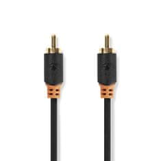 Nedis Digitalni avdio kabel | RCA Hane | RCA Hane | Guldplaterad | 2,00 m | Okrogla | PVC | Antracit | Låda 