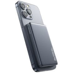 USAMS Brezžična prenosna baterija 10000mAh 20W, Usams Magnetic, Titanium