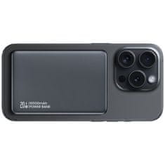 USAMS Brezžična prenosna baterija 10000mAh 20W, Usams Magnetic, Titanium