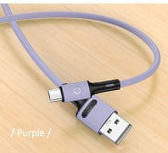 USAMS Usams kabel U52 microUSB 2A hitro polnjenje 1m vijoličen/vijoličen SJ435USB04 (US-SJ435)