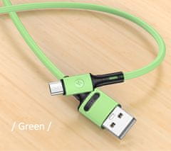 USAMS Usams kabel U52 microUSB 2A hitro polnjenje 1m zelen/zelen SJ435USB02 (US-SJ435)
