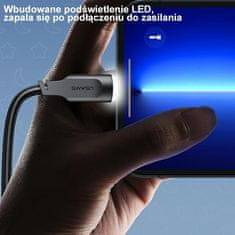USAMS USAMS kabel USB-C na Lightning 20W 1.2mPD hitro polnjenje Lithe Series črno/črno SJ566USB01 (US-SJ566)