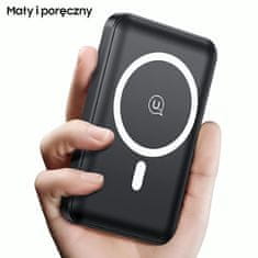 USAMS Powerbank PB64 10000mAh 20WQC3.0+PD Magnetno brezžično hitro polnjenje črna/črna 10KCD17301 (US-CD173)