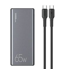 USAMS Powerbank PB59 30000mAh 65W 2xQC3.0+PD Hitro polnjenje črna/črna CMXLOGTC01 (US-CD165) + USB-C-USB-C kabel