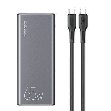 1 to 3 Usams Powerbank Prenosni Za Telefon Prenosnik Tablični Računalnik Usb Pd Qc3 0 65W Črn