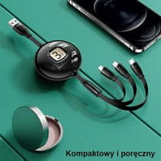 USAMS Usams kabel U69 3v1 1m modro/modro (lightning/microUSB/USB-C) SJ508USB02 (US-SJ508)