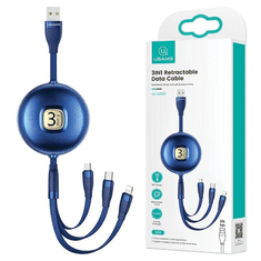 USAMS Usams kabel U69 3v1 1m modro/modro (lightning/microUSB/USB-C) SJ508USB02 (US-SJ508)