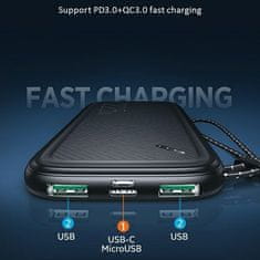 USAMS Powerbank PB56 10000mAh 22.5W2xQC3.0+PD Hitro polnjenje bela/bela 10KCD15102 (US-CD151)