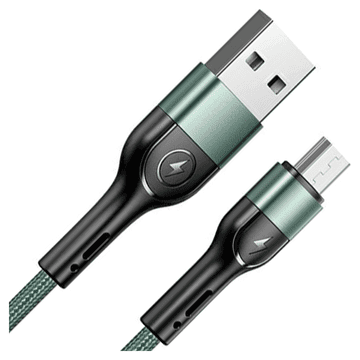 USAMS Usams pleteni kabel U55 2A micro USB 1 kos za komplet U55 zelen/zelen 1m SJ450USBSG02 (US-SJ450)