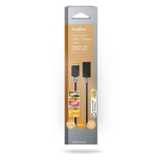 Nedis Displayport kabel | DisplayPort moški | Priključek HDMI | 4K@30Hz | Pozlačeno | 0,20 m | Okrogla | PVC | antracit | Škatla 