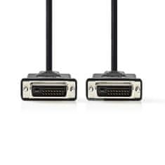 Nedis DVI kabel | DVI-D 24+1-pin moški | DVI-D 24+1-pin moški | 1080p | Ponikljano | 10,0 m | Naravnost | PVC | Črna | Plastična vrečka 