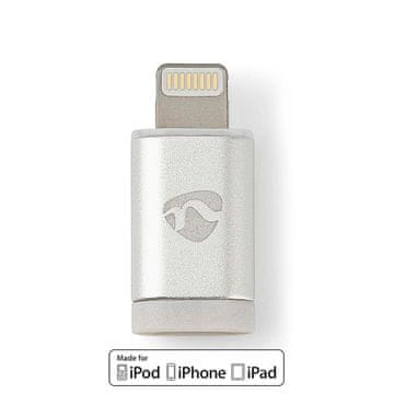 Nedis Adapter Lightning | Apple Lightning, 8-polni | USB Micro-B ženski | Pozlačeno | Okrogla | Aluminij