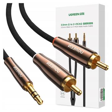1 to 3 Ugreen Avdio Kabel 2X Rca To Jack 3.5Mm 2M Za Igralno Konzolo In Sisteme
