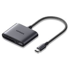 1 to 3 Ugreen Adapter Za Bralnik Kartic Usb-C Na Sd Micro Sd Iz Računalnika In Prenosnika