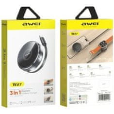 1 to 3 Awei Induktivni Polnilec Za Apple Watch 3V1 Hitro Polnjenje 15W S Kablom