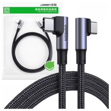 1 to 3 Ugreen Kabel Usb-C Na Usb-C Pod Kotom 1M 100W Za Hitro Polnjenje Telefonov