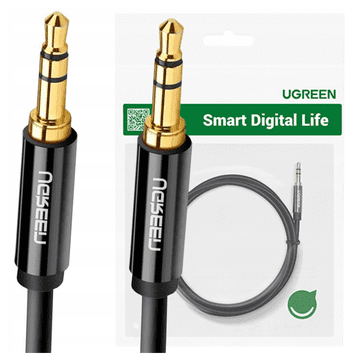 1 to 3 Ugreen Avdio Kabel Mini Jack Aux Za Telefon Mp3 Zvočnik Slušalke 1M Črne