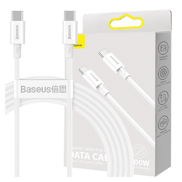1 to 3 Baseus Kabel Usb-C Na Usb-C 100W Za Telefone In Prenosnike 2M Hitro Polnjenje