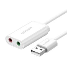 1 to 3 Zunanja Usb Zvočna Kartica Ugreen Us205 15 Cm (Bela)