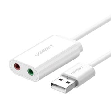 1 to 3 Zunanja Usb Zvočna Kartica Ugreen Us205 15 Cm (Bela)