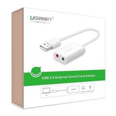 1 to 3 Zunanja Usb Zvočna Kartica Ugreen Us205 15 Cm (Bela)