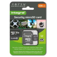 Nedis 256 GB varnostna kamera microSD kartica za cestne kamere, domače kamere, CCTV, telesne kamere in drone. 