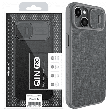 1 to 3 Ovitek Nillkin Qin Cloth Pro Case Iphone 14 Plus Z Zaklopkom