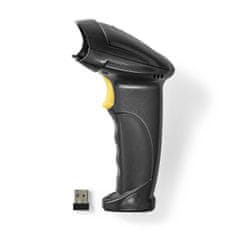 Nedis Čitalnik črtne kode | Laser | Brezžično | 1D linearni | Baterija / USB napajanje | USB ključ 