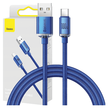 1 to 3 Kabel Baseus Crystal Shine Usb V Usb-C, 100 W, 1,2 M (Moder)