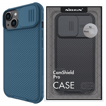 Nillkin Nillkin CamShield Pro magnetni ovitek za iPhone 14 Plus s kamero, moder (z MagSafe)