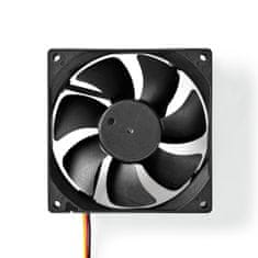 Nedis DC ventilator | DC | Velikost ventilatorja: 92 mm | 3-pinski | 26,7 dBA | Črna 