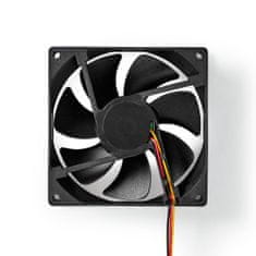 Nedis DC ventilator | DC | Velikost ventilatorja: 92 mm | 3-pinski | 26,7 dBA | Črna 