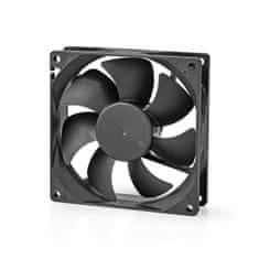 Nedis DC ventilator | DC | Velikost ventilatorja: 92 mm | 3-pinski | 26,7 dBA | Črna 