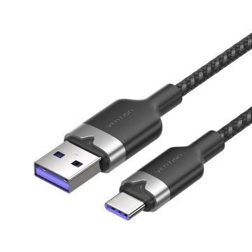 Vention Kabel USB 2.0 A na USB-C 6A CTOBH 2M (črn)