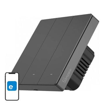 Sonoff Sonoff M5 3C pametno WiFi stensko stikalo sivo (3-kanalno)