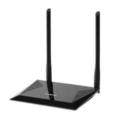 Nedis 4-i-1 N300 Wi-Fi usmerjevalnik, dostopna točka, podaljšek dosega, Wi-Fi most in WISP črna 