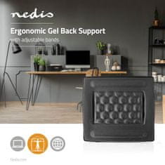 Nedis Ergonomsko naslonjalo | Gel | Črna 