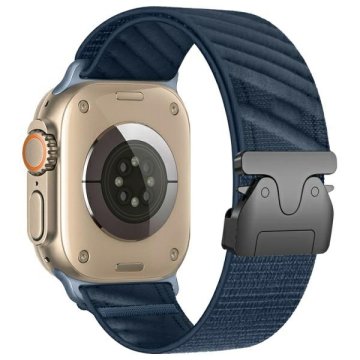 shumee Pašček Beline Apple Watch Oblique Parachute s sponko 38/40/41 mm, mornarsko moder