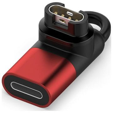 shumee Beline Lightning adapter za polnjenje ur Garmin, rdeč