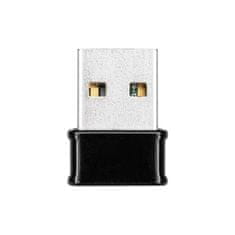 Nedis Brezžični USB adapter AC1200 2,4/5 GHz (dvopasovni) Wi-Fi črna/aluminij 