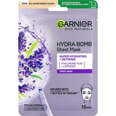 Garnier Vlažilna tekstilna maska proti znakom utrujenosti z izvlečkom sivke Skin Natura l s Hydra Bomb (Tiss