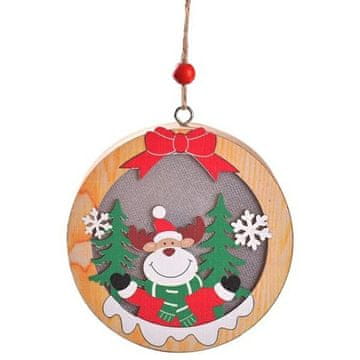 shumee Lesena okrogla božična svetilka z jelenom