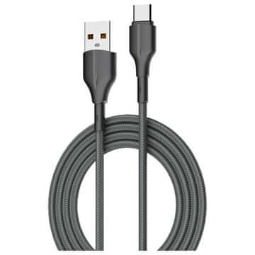 shumee Beline USB-A/USB-C kabel 2 m za hitro polnjenje, črne barve